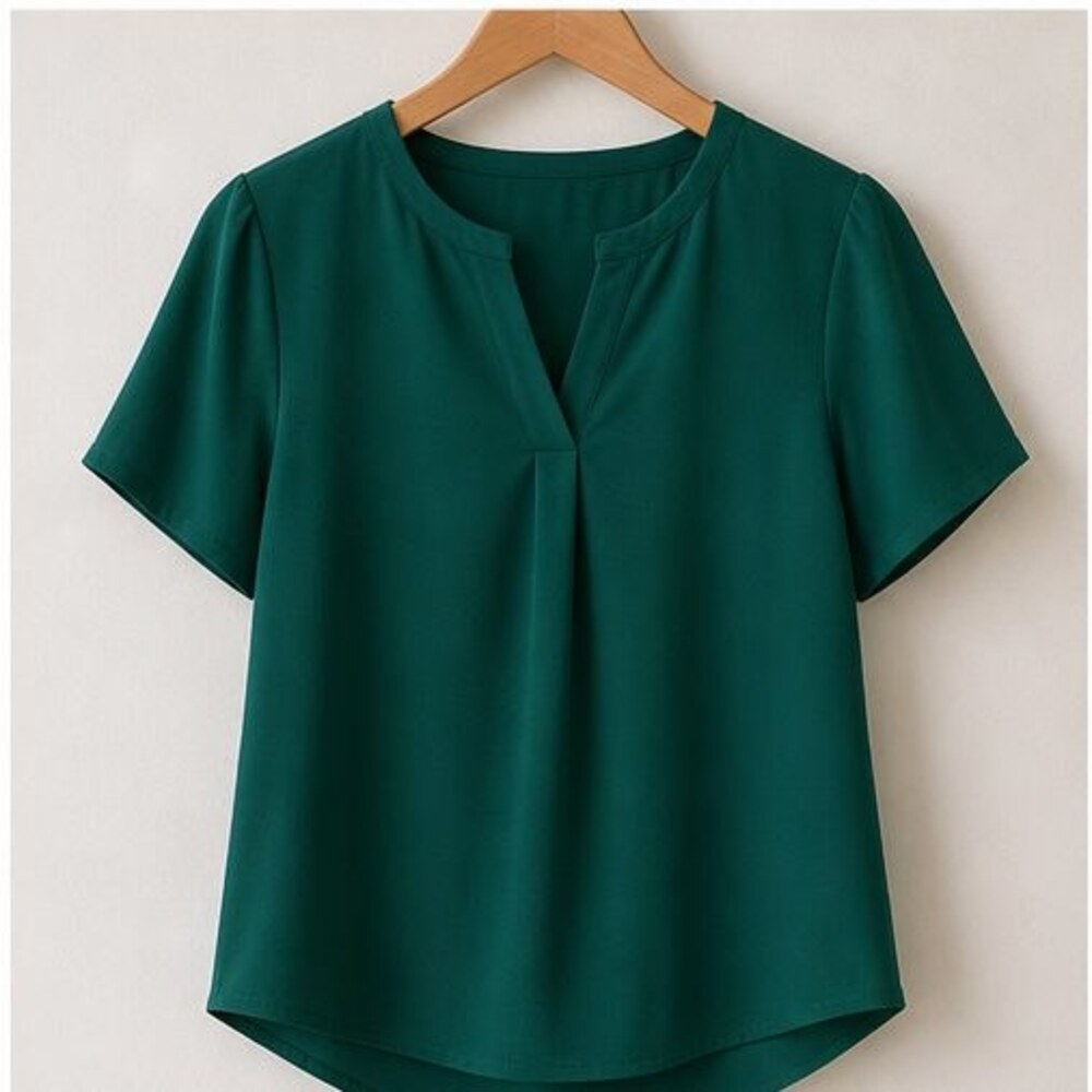 Emerald Peplum Top